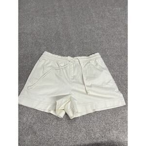Lou & Grey Neutral Lounge Shorts Medium Elastic Waist Drawstring Soft Stretch